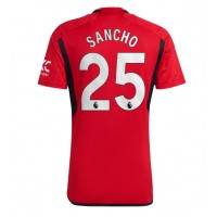Manchester United Jadon Sancho #25 Domáci futbalový dres 2023-24 Krátky Rukáv
